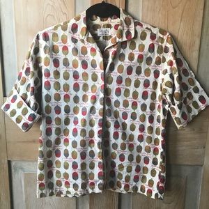 Vintage Shirley button up acorn top